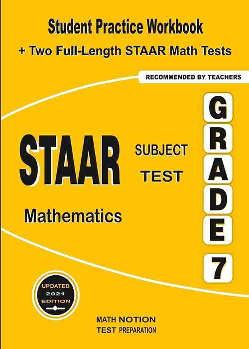 STAAR Subject Test Mathematics Grade 7 Student Practice Workbook + Two